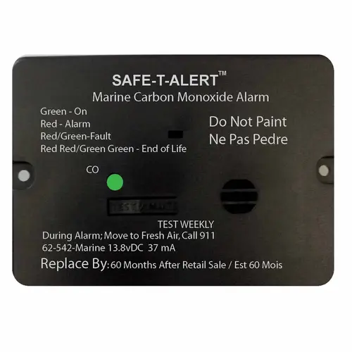 Safe-T-Alert Carbon Monoxide Alarm, 12V DC, Flush Mount, Hard Wire Safe-T-Alert Carbon Monoxide Alarm, 12V DC, Flush Mount, Hard Wire