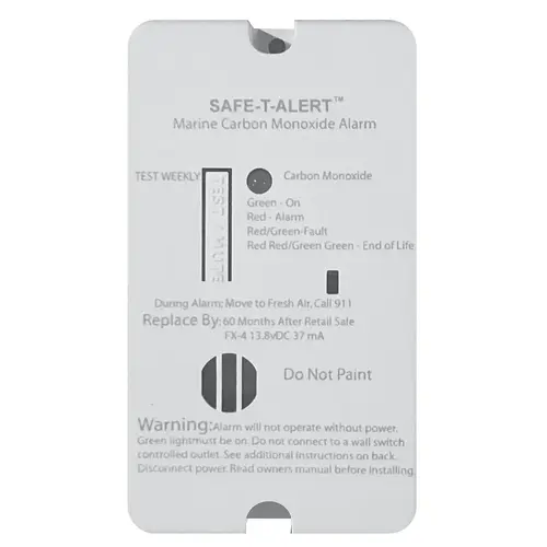 Safe-T-Alert FX-4 Carbon Monoxide Alarm, 12V DC, Hard Wire Safe-T-Alert FX-4 Carbon Monoxide Alarm, 12V DC, Hard Wire
