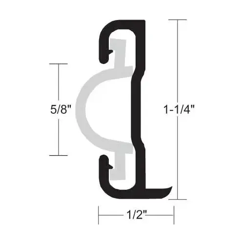 TACO MARINE A11-0317TAL12D Aluminum Rub Rail 1 1/4