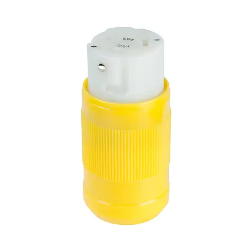 Female Connector, 50A 125V, Yellow Female Connector, 50A 125V, Yellow