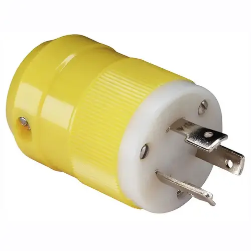 Male Plug, 20A 125V, Yellow Male Plug, 20A 125V, Yellow