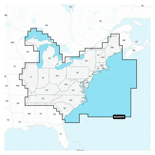 Navionics+ U.S. East - Lakes, Rivers and Coastal Marine Chart Navionics+ U.S. East - Lakes, Rivers and Coastal Marine Chart