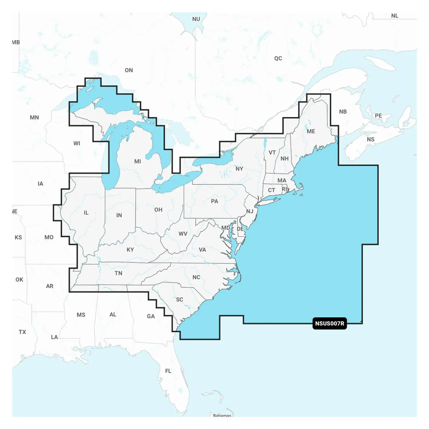Garmin International Navionics+ U. S. East - Lakes Rivers and Coastal Marine Chart 010-C1291-20