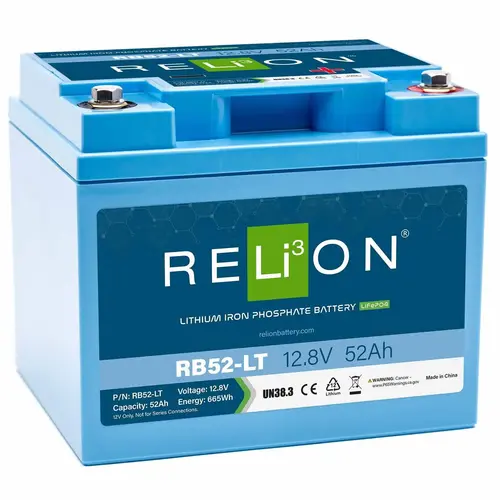 RB52-LT Lithium Iron Phosphate Deep Cycle Battery, 12.8V, 50Ah RB52-LT Lithium Iron Phosphate Deep Cycle Battery, 12.8V, 50Ah