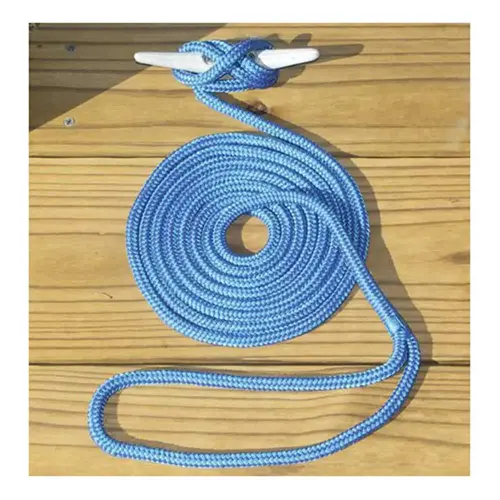 3/8" x 20 ft Dock Line, Premium Double Braid, Blue 3/8" x 20 ft Dock Line, Premium Double Braid, Blue