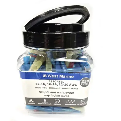 Heat Shrink Butt Connectors, 250-Pack Assorted Heat Shrink Butt Connectors, 250-Pack Assorted