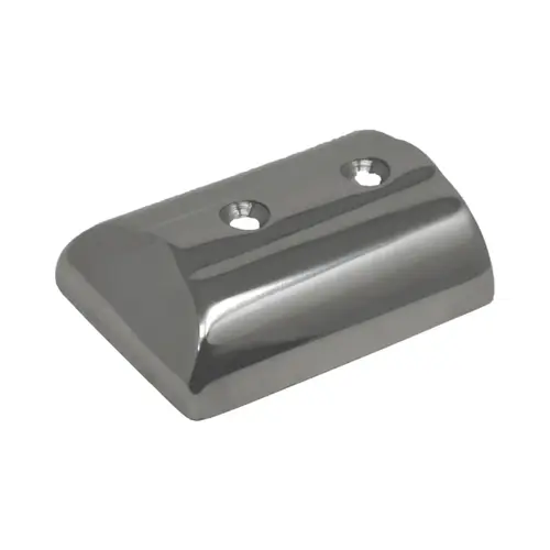 SuproFlex Rub Rail End Cap, Stainless Steel, Mirror Polish, #8 Screw Holes SuproFlex Rub Rail End Cap, Stainless Steel, Mirror Polish, #8 Screw Holes