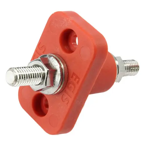Feed Through Terminal, Red, M8 (5/16") Feed Through Terminal, Red, M8 (5/16")