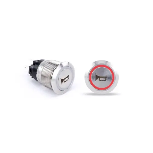 Push Button Horn Switch, Red Halo Push Button Horn Switch, Red Halo