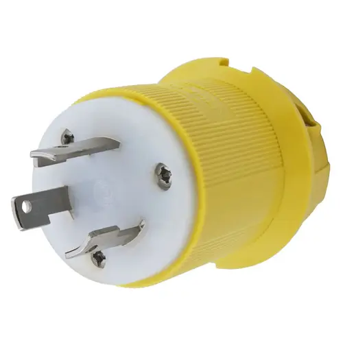 Hubbell Marine Twist-Lock Plug, 30A 125V, L5-30P, Yellow Hubbell Marine Twist-Lock Plug, 30A 125V, L5-30P, Yellow