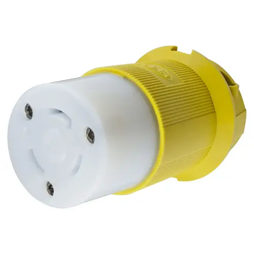 Hubbell Marine Twist-Lock Connector, 30A 125V, L5-30R, Yellow Hubbell Marine Twist-Lock Connector, 30A 125V, L5-30R, Yellow