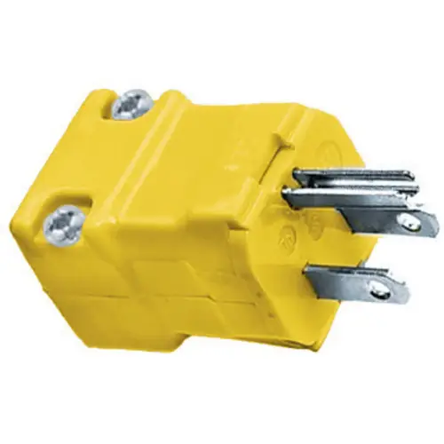 Hubbell Marine Valise Plug, 15A 125V, 5-15P, Yellow Hubbell Marine Valise Plug, 15A 125V, 5-15P, Yellow