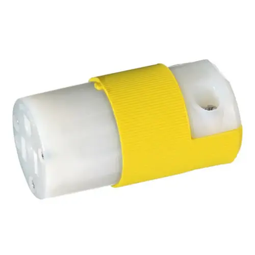 Hubbell Marine Connector, 15A 125V, 5-15R, Yellow Hubbell Marine Connector, 15A 125V, 5-15R, Yellow