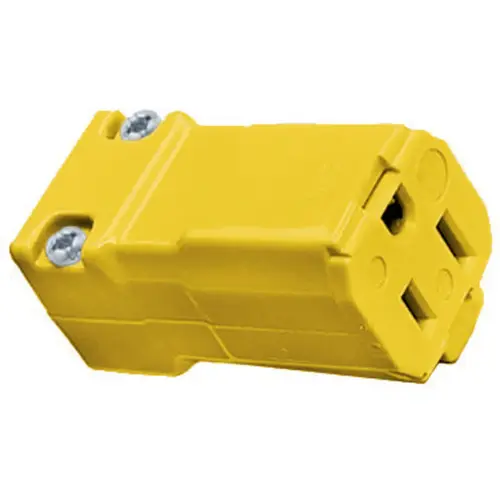 Hubbell Marine Valise Connector, 15A 125V, 5-15R, Yellow Hubbell Marine Valise Connector, 15A 125V, 5-15R, Yellow