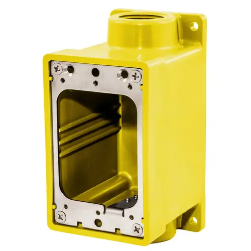 Hubbell Watertight FD Box, 1", Yellow Hubbell Watertight FD Box, 1", Yellow