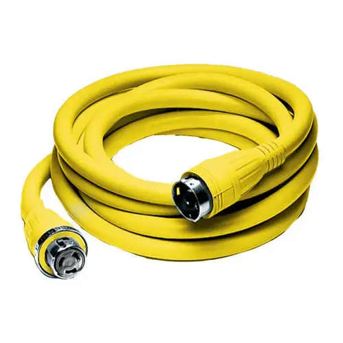 Hubbell Marine Cable, 50A 125/250V, 25ft, Yellow Hubbell Marine Cable, 50A 125/250V, 25ft, Yellow