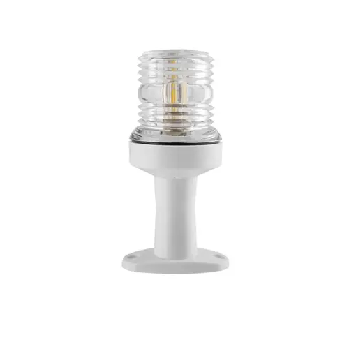 SEAFLO 03 Series All-Around LED Pole Navigation Light, 4.875" Height, 3 NM, 12/24V, 2.5W, Fixed Mount, 316 Stainless Steel, White SEAFLO 03 Series All-Around LED Pole Navigation Light, 4.875" Height, 3 NM, 12/24V, 2.5W, Fixed Mount, 316 Stainless Steel, White