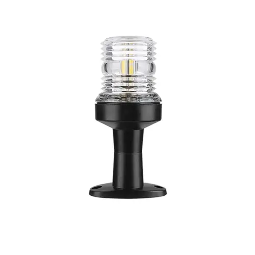 SEAFLO 03 Series All-Around LED Pole Navigation Light, 4-?" Height, 3 NM, 12/24V, 2.5W, Fixed Mount, 316 Stainless Steel, Black SEAFLO 03 Series All-Around LED Pole Navigation Light, 4-?" Height, 3 NM, 12/24V, 2.5W, Fixed Mount, 316 Stainless Steel, Black