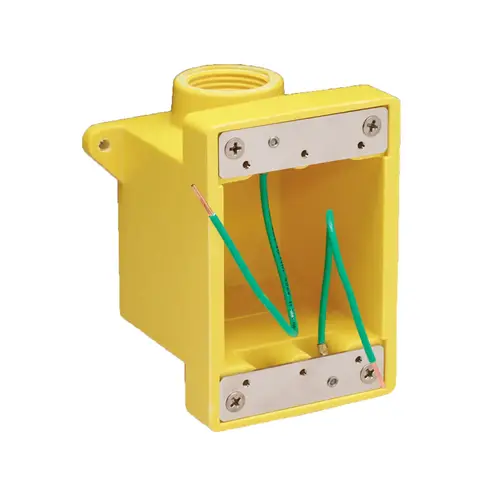 FD Box, Two 1" K.O. Holes, Yellow FD Box, Two 1" K.O. Holes, Yellow