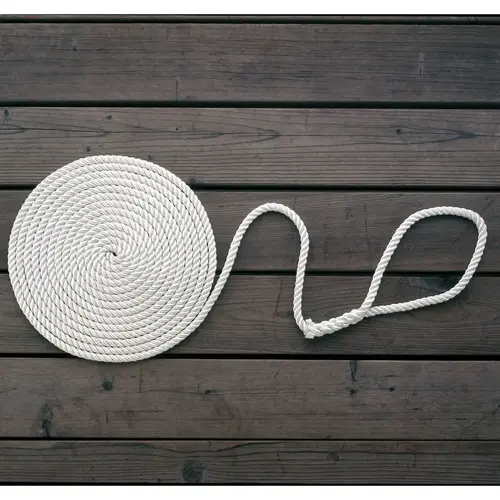 5/8" x 15 ft Economy Three-Strand Dock Line, White 5/8" x 15 ft Economy Three-Strand Dock Line, White