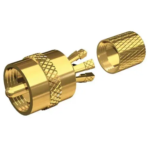 PL-259 Gold-Plated Center-Pin Connector, RG-8X or RG-58/AU Coax PL-259 Gold-Plated Center-Pin Connector, RG-8X or RG-58/AU Coax