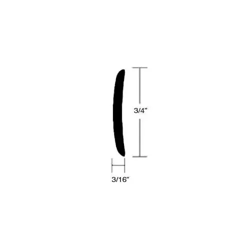 Aluminum Rub Rail 3/4"H x 3/16"W x 12 ftL, #6 Screws Silver Aluminum Rub Rail 3/4"H x 3/16"W x 12 ftL, #6 Screws Silver