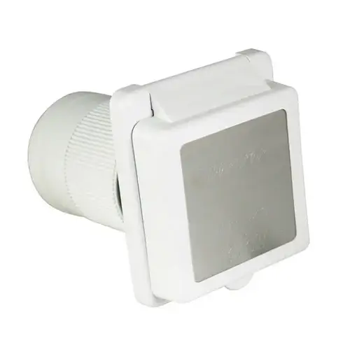 Inlet , 50A 125/250V, Square, White Inlet , 50A 125/250V, Square, White