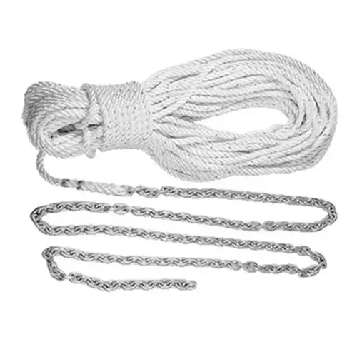 Premium Three Strand Anchor Rode for 20 ft X 5/16"Chain White Premium Three Strand Anchor Rode for 20 ft X 5/16"Chain White