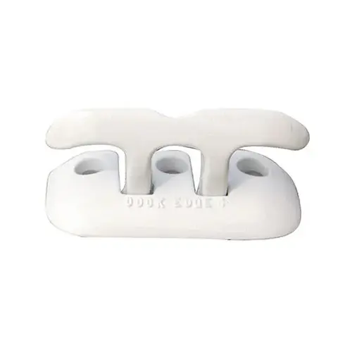 8" Powder-Coated Aluminum Flip-Up Dock Cleat White 8" Powder-Coated Aluminum Flip-Up Dock Cleat White