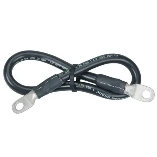 4 AWG Economy Battery Cable, 18" Length, Black 4 AWG Economy Battery Cable, 18" Length, Black