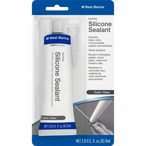 Marine Silicone Sealant, Clear, 2.8 oz. Tube Marine Silicone Sealant, Clear, 2.8 oz. Tube