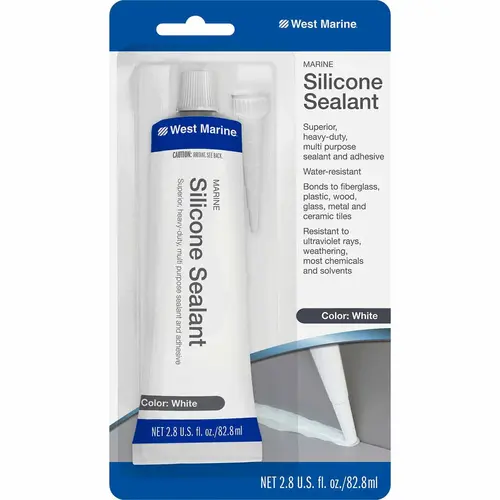 Marine Silicone Sealant, White, 2.8 oz. Tube Marine Silicone Sealant, White, 2.8 oz. Tube