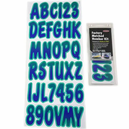 3" Letter/Number Kit, Teal/Purple 3" Letter/Number Kit, Teal/Purple