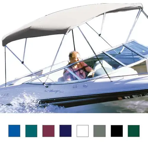 Hot Shot Bimini BoaTop, 8 ftx42"x73"-78", Gray Hot Shot Bimini BoaTop, 8 ftx42"x73"-78", Gray
