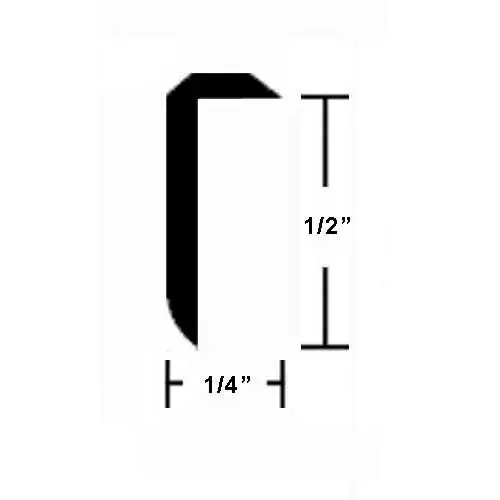 Aluminum Cockpit Coaming - 1/2" H x 1/4" W Silver Aluminum Cockpit Coaming - 1/2" H x 1/4" W Silver
