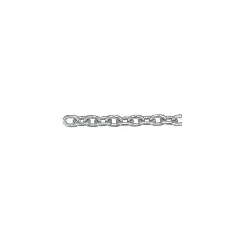 5/16" Grade 70 Chain, Inside Link Length: 1.010", MWL: 4700lb., Breaking Strength: 14100lb., Weight: 1.00lb./ft., Standard Pack: 100 ft 5/16" Grade 70 Chain, Inside Link Length: 1.010", MWL: 4700lb., Breaking Strength: 14100lb., Weight: 1.00lb./ft., Standard Pack: 100 ft