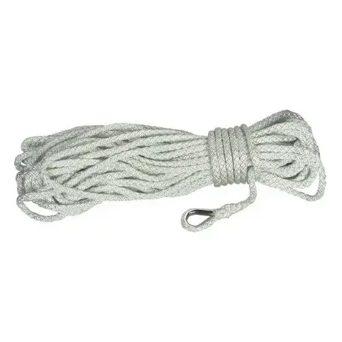 1/2" x 250 ft Anchor Line Mega Plait Line with Thimble White 1/2" x 250 ft Anchor Line Mega Plait Line with Thimble White