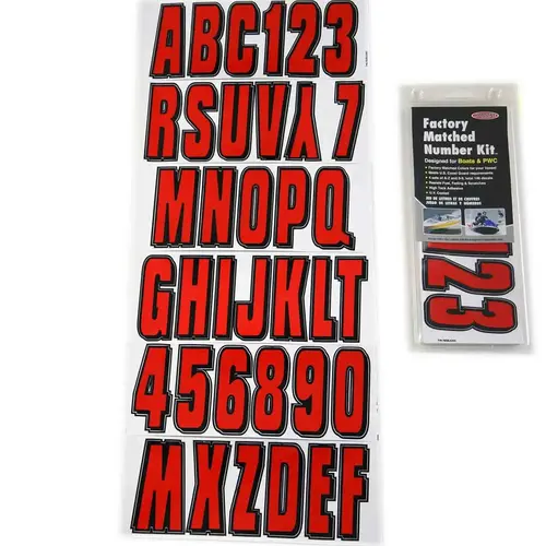 3" Block Letter Kit, Red/Black 3" Block Letter Kit, Red/Black