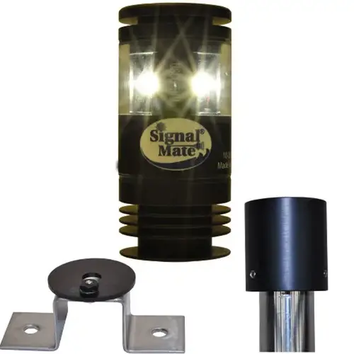 Pedestal Mount LED All-Round Navigation Light Clear with Black Housing Pedestal Mount LED All-Round Navigation Light Clear with Black Housing