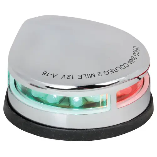 Deck Mount LED Bi-Color Navigation Light, 2 Nautical Miles Visibility Red/Green Deck Mount LED Bi-Color Navigation Light, 2 Nautical Miles Visibility Red/Green