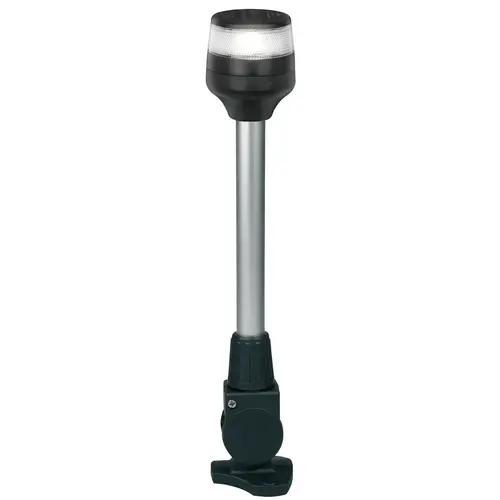 Base Mount Fold-Down LED All-Round Navigation Pole Light, 12", 2 Nautical Miles Visibility Base Mount Fold-Down LED All-Round Navigation Pole Light, 12", 2 Nautical Miles Visibility