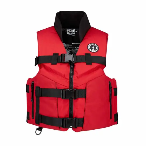 Accel 100 Fishing Foam Vest PFD Red/Black Accel 100 Fishing Foam Vest PFD Red/Black