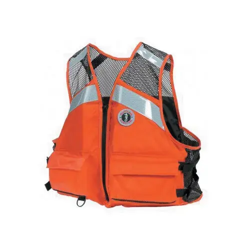 Industrial Mesh Life Jacket, Small/Medium Orange Industrial Mesh Life Jacket, Small/Medium Orange