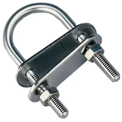 5/16" Stock Dia. U-Bolt, 1-3/8" Thread Length, 1-1/4" Hole Spacing, 1" Eye Dia. 5/16" Stock Dia. U-Bolt, 1-3/8" Thread Length, 1-1/4" Hole Spacing, 1" Eye Dia.