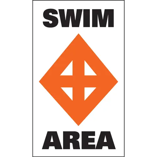 "Swim Area" Buoy Label Orange "Swim Area" Buoy Label Orange