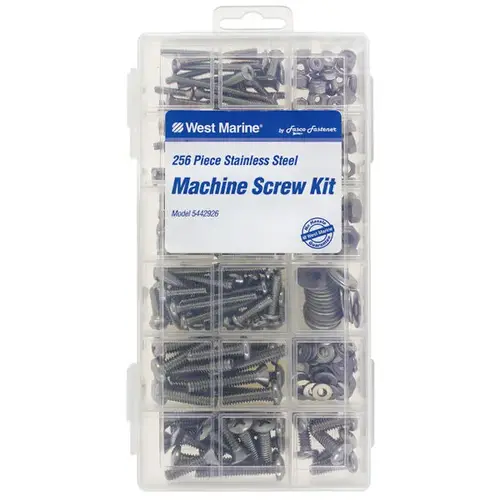 Stainless Steel Machine Screw Kit, 256-Pack Stainless Steel Machine Screw Kit, 256-Pack