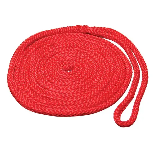 3/8" x 15 ft 12-Strand Polypropylene Inland Dock Line, Red 3/8" x 15 ft 12-Strand Polypropylene Inland Dock Line, Red