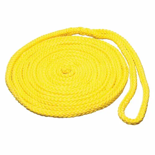 3/8" x 15 ft 12-Strand Polypropylene Inland Dock Line, Yellow 3/8" x 15 ft 12-Strand Polypropylene Inland Dock Line, Yellow