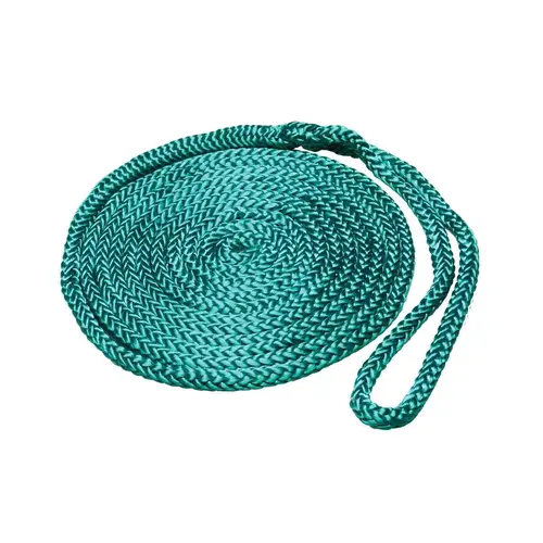 3/8" x 15 ft 12-Strand Polypropylene Inland Dock Line, Green 3/8" x 15 ft 12-Strand Polypropylene Inland Dock Line, Green