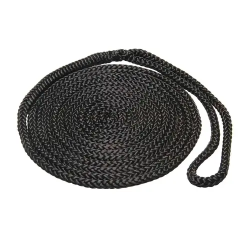 3/8" x 15 ft 12-Strand Polypropylene Inland Dock Line, Black 3/8" x 15 ft 12-Strand Polypropylene Inland Dock Line, Black